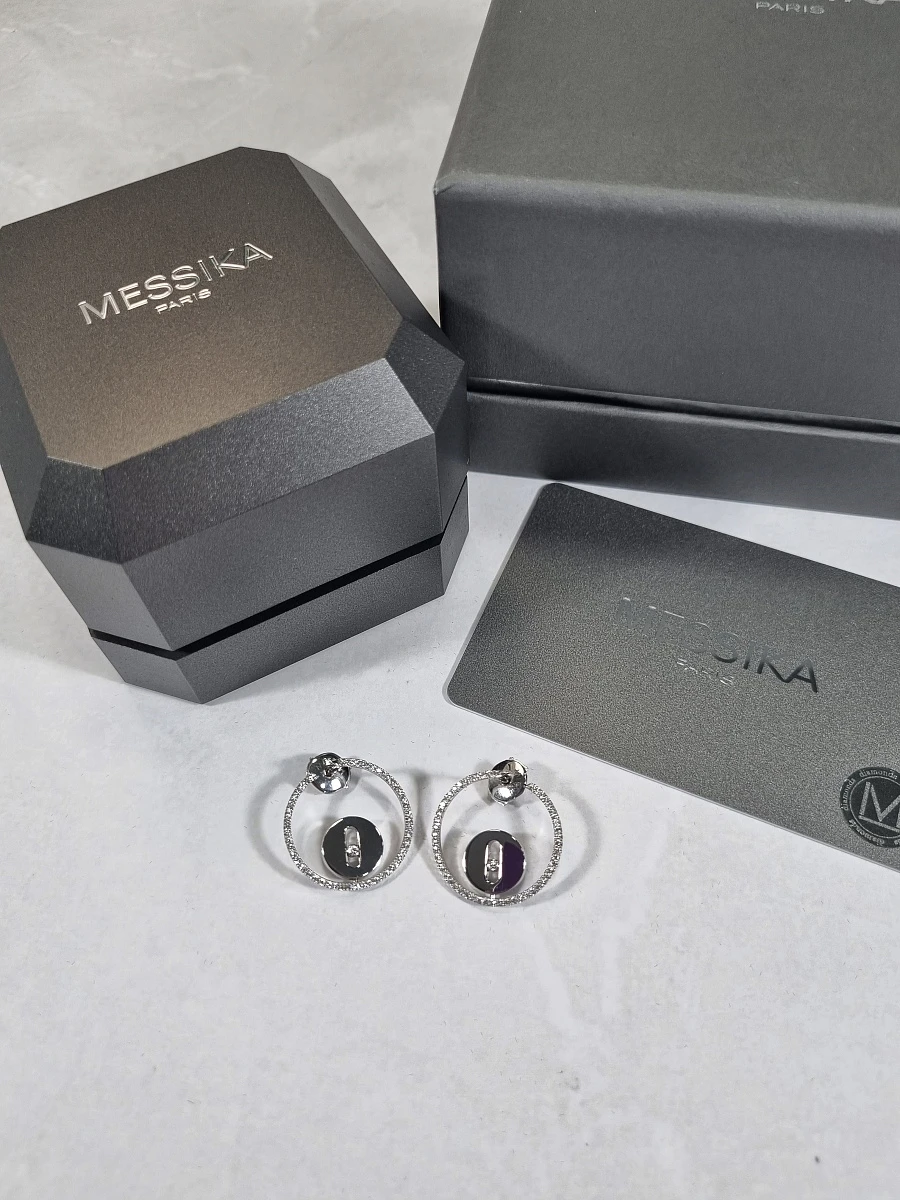 Купить украшение MESSIKA Серьги Créoles Lucky Move SM 07515-WG: в наличии в Москве!