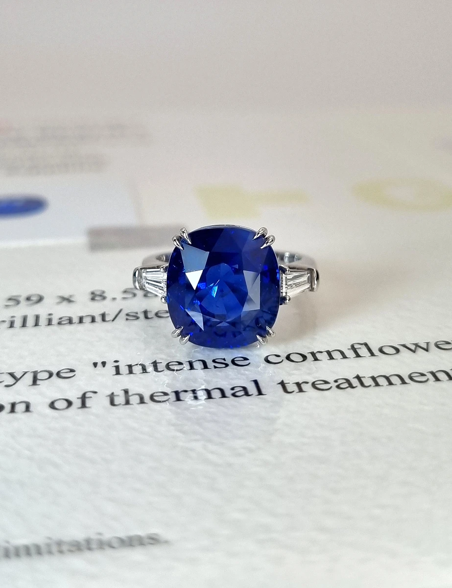 Купить украшение NO NAME КОЛЬЦО С САПФИРОМ 11,86 CT. &quot;INTENSE CORNFLOWER&quot; : в наличии в Москве!