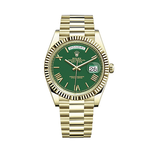 Day Date 40mm Yellow Gold New Green Dial