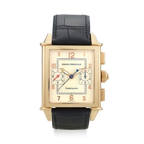 GIRARD-PERREGAUX VINTAGE FOUDROYANTE XXL 9021 ROSE GOLD SPLIT CHRONOGRAPH