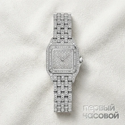 Small Panthere De Cartier Custom Diamonds Full Pave