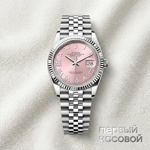 Datejust 36Mm Steel & White Gold Pink Viix
