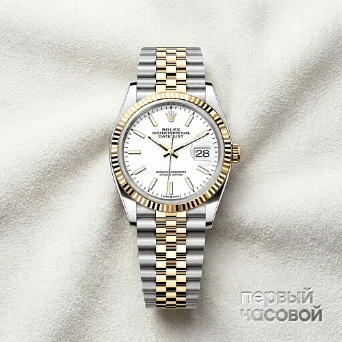 Datejust 36Mm Steel & Yellow Gold White Dial