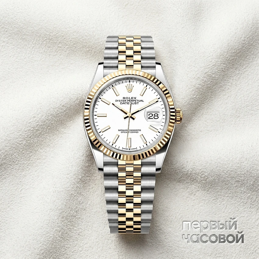 Datejust 36Mm Steel & Yellow Gold White Dial