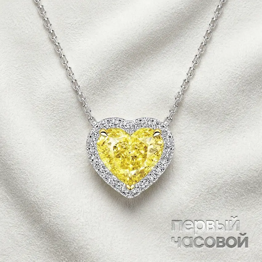 Подвеска с бриллиантом 3,01 ct W to X/Internally Flawless