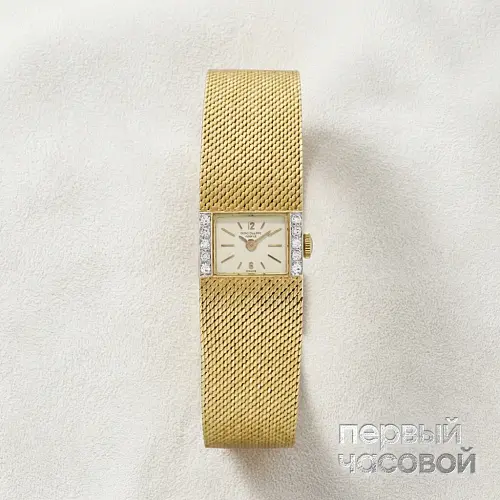 Yellow Gold Diamond Bezel Vintage Ladies Watch