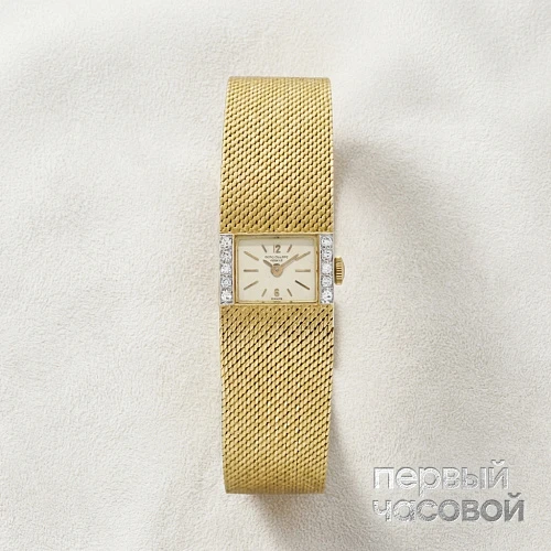 Yellow Gold Diamond Bezel Vintage Ladies Watch