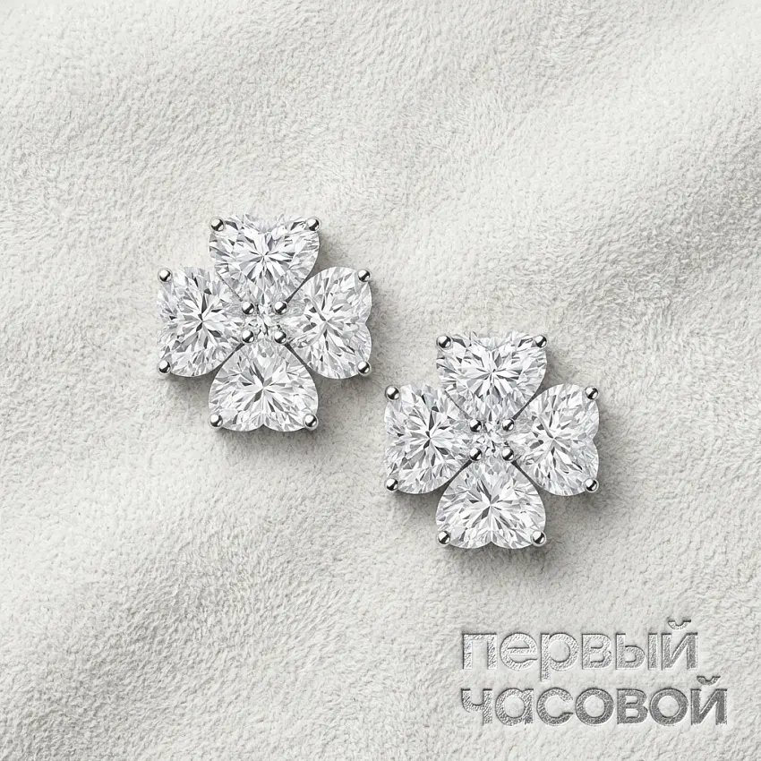 Серьги с бриллиантами 4,00 ct. H/VS2