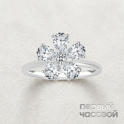 Кольцо c бриллиантами 3,53 ct. G/VS1