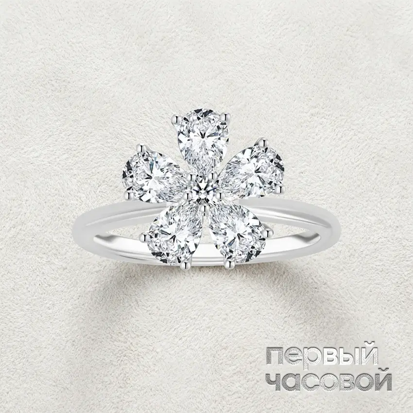 Кольцо c бриллиантами 3,53 ct. G/VS1