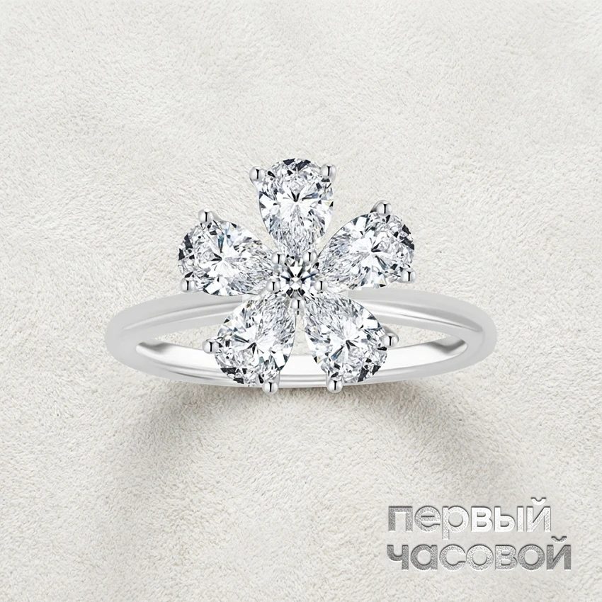 Кольцо c бриллиантами 3,53 ct. G/VS1