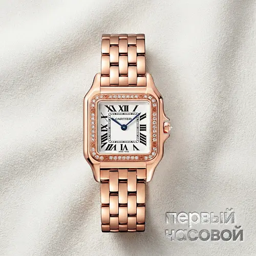 Panthère De Cartier Medium Rose Gold And Diamonds