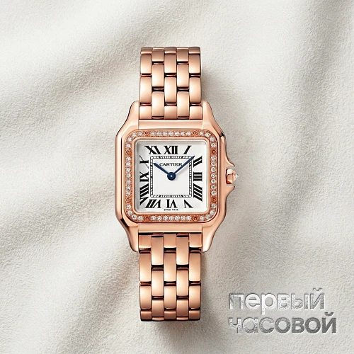Panthère De Cartier Medium Rose Gold And Diamonds