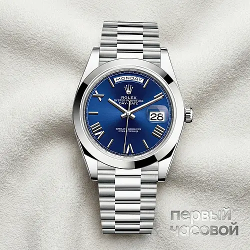 Day-Date II President Platinum Blue Romain Dial