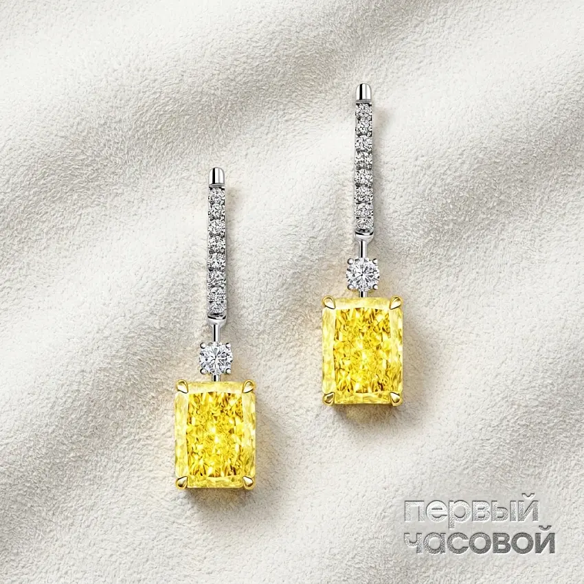 Серьги с бриллиантами 1,46/1,51 ct W to X/VS2-SI1