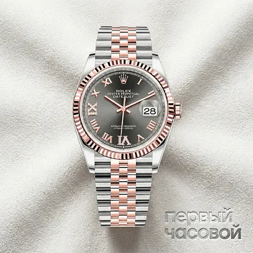 Oyster Perpetual Datejust 36 Mm Rolesor Oystersteel And Rose Gold