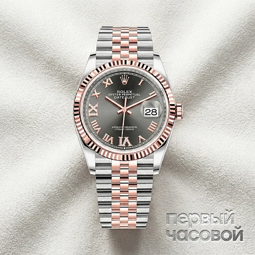 Oyster Perpetual Datejust 36 Mm Rolesor Oystersteel And Rose Gold