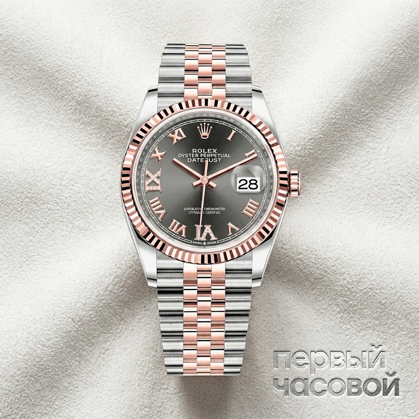 Oyster Perpetual Datejust 36 Mm Rolesor Oystersteel And Rose Gold