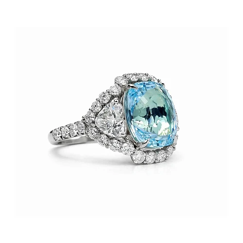 Кольцо с турмалином "Параиба" 7,32 ct.