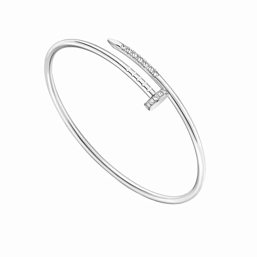 Juste un Clou bracelet, Small Model, Reverse-set Diamonds 17 WG