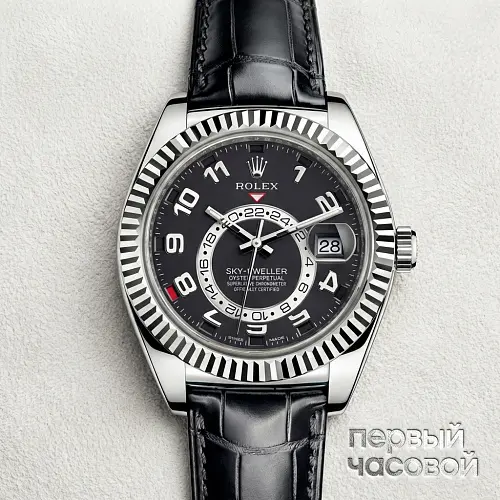 Sky-Dweller White Gold Leather Strap