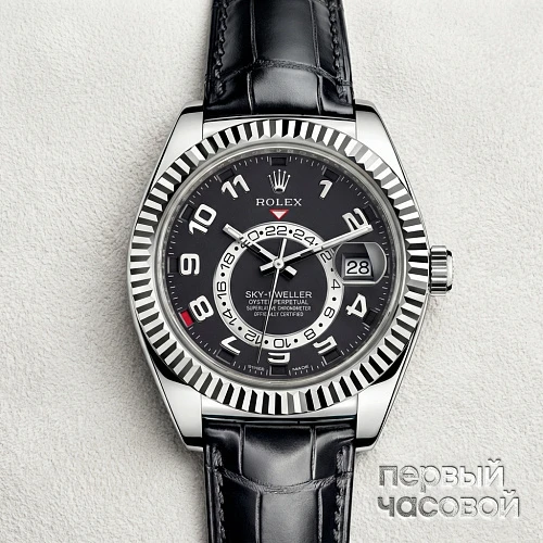 Sky-Dweller White Gold Leather Strap