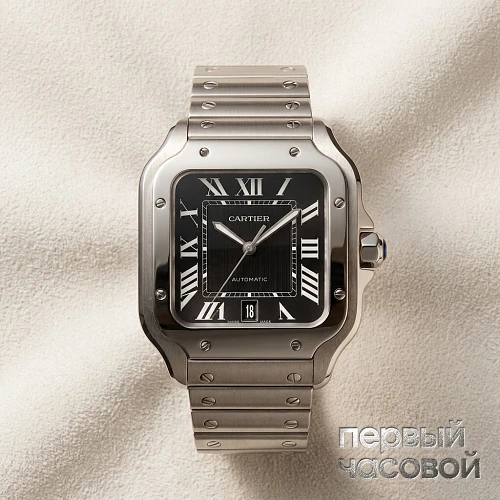 Santos De Cartier Large Model Black Dial