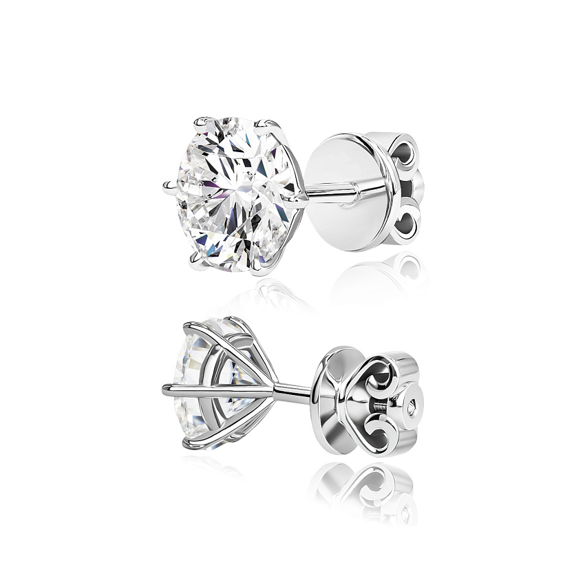 Серьги 6,25 ct. E*/VVS1; 6,24 ct. F*/VVS1