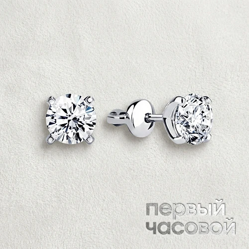 Серьги 1,00/1,01 ct. H/VS2 (3 Excellent) Round Diamonds
