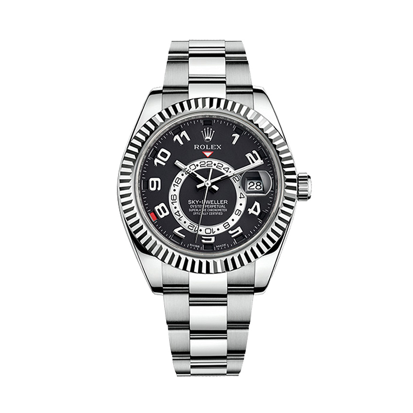 Sky-Dweller White Gold Black Dial