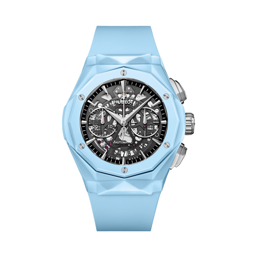 Classic Fusion Aerofusion Chronograph Orlinski Sky Blue Ceramic 