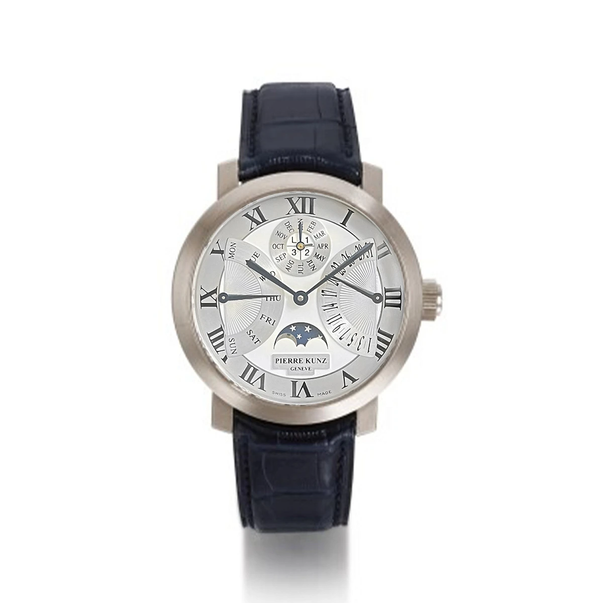 Купить элитные часы Pierre Kunz Spirit Of Challenge White Gold 18K Perpetual Calendar PKA 003 QPR: в наличии в Москве!