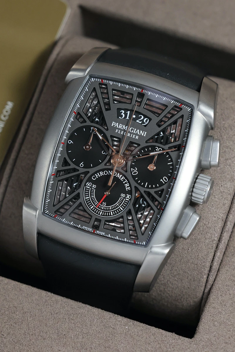 Купить элитные часы Parmigiani PARMIGIANI FLEURIER KALPAGRAPHE Skeleton Titanium PFC193-3040200-XO1442: в наличии в Москве!