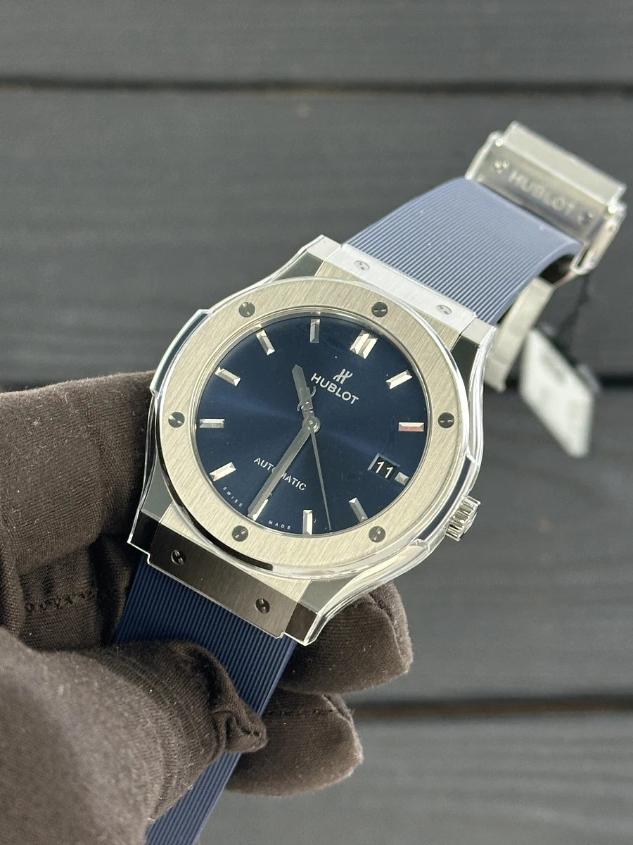 Купить элитные часы Hublot Fusion 45mm Blue Titanium Rubber  511.nx.7170.rx: в наличии в Москве!
