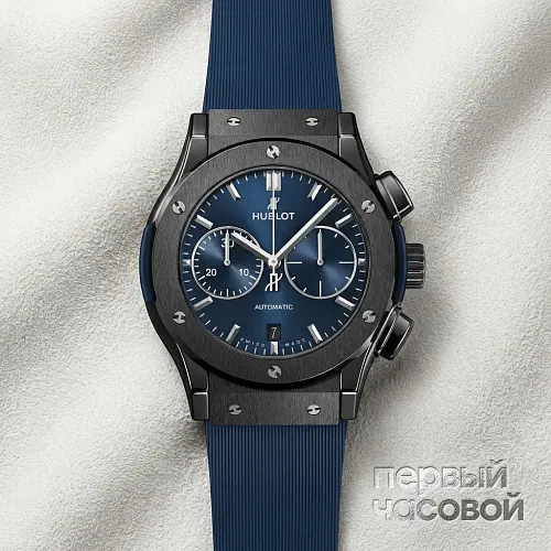 Classic Fusion Ceramic Blue Chronograph 45 mm