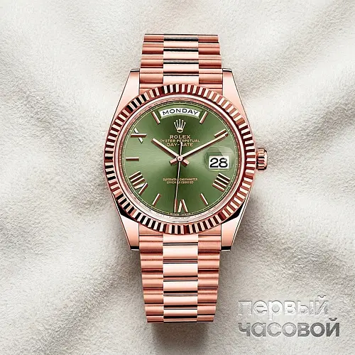 Day-Date Rose Gold Olive Dial