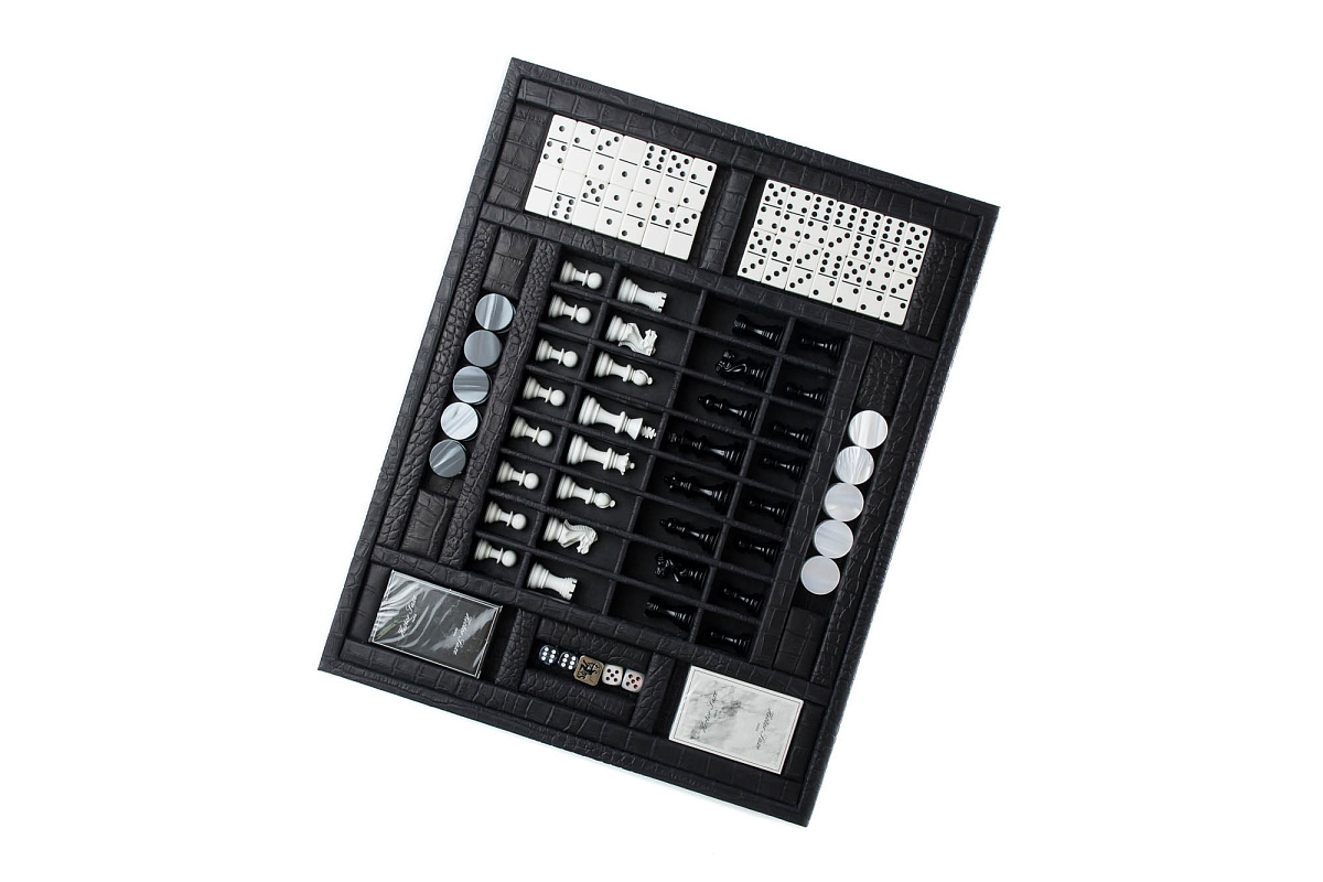 Hector Saxe Paris Multi-Game Box Alligator Leather