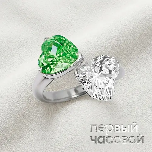 Кольцо с бриллиантами 3,01/3,01 ct. Heart Diamonds