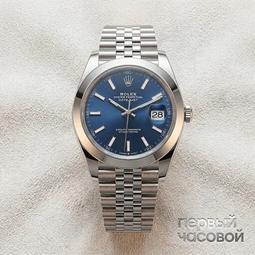 Oyster Perpetual Datejust 41 Mm Blue Sticks Jubilee