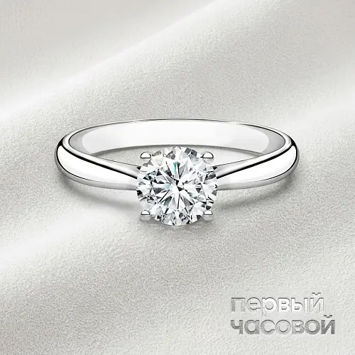 Кольцо с бриллиантом 1,00 ct. F/Si1 (3 Excellent)