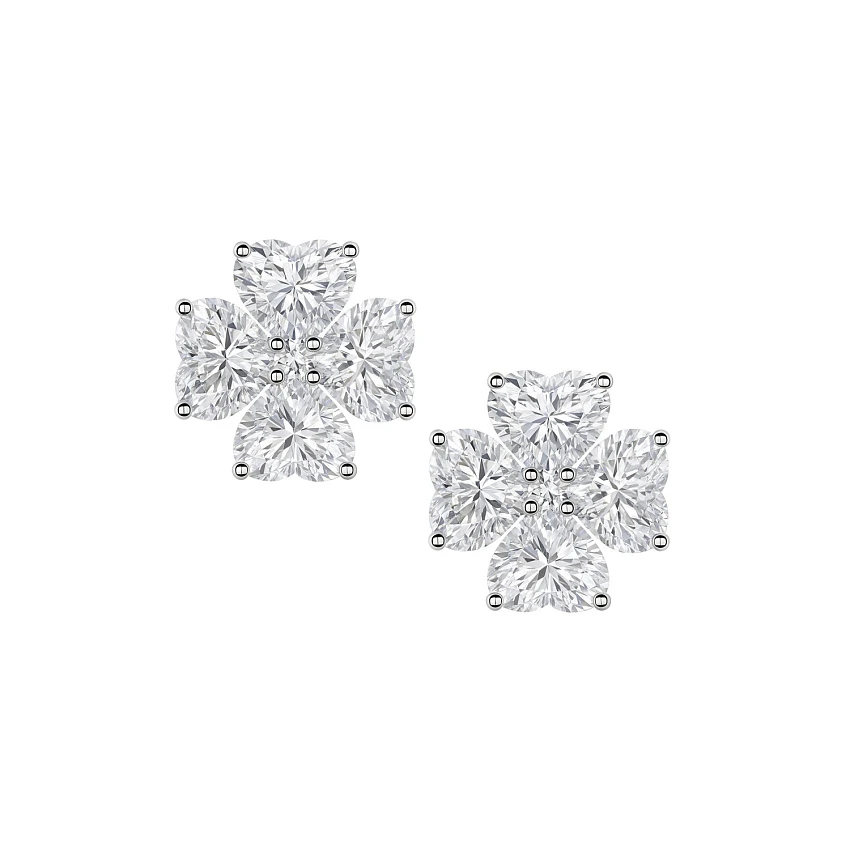 Серьги с бриллиантами 4,03 ct. D/VS1