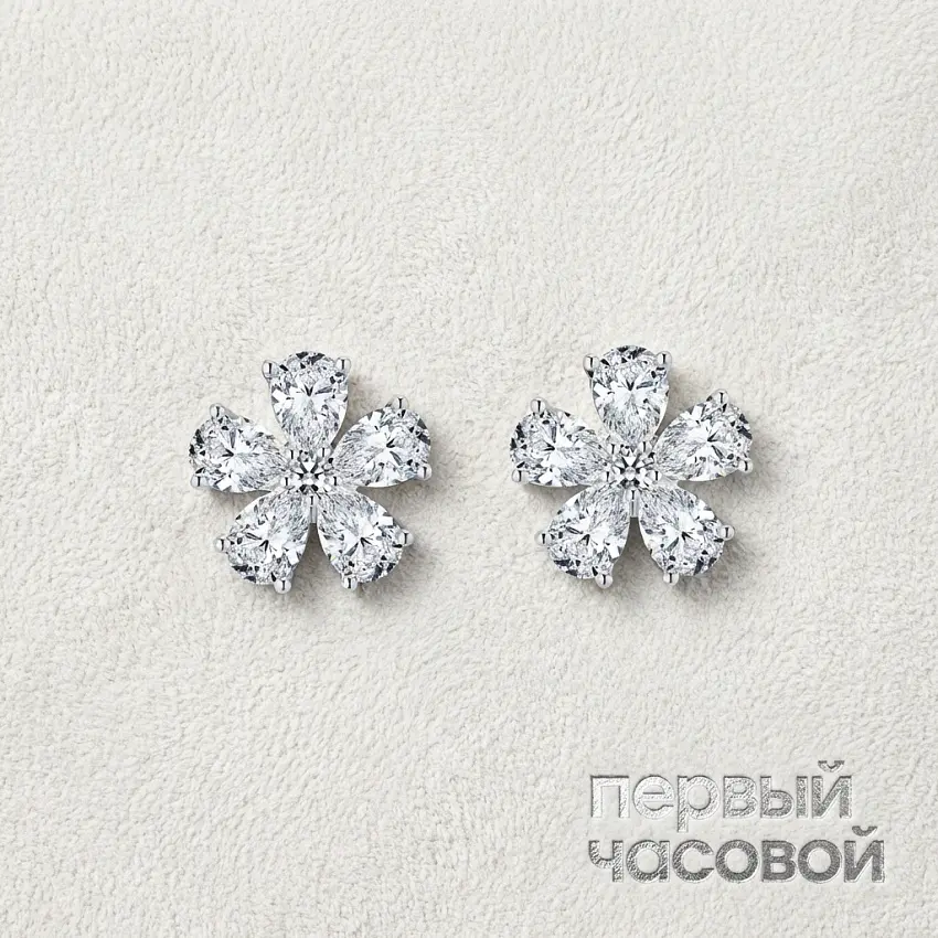 Серьги С Бриллиантами 5,11 Ct. G-H/Vs