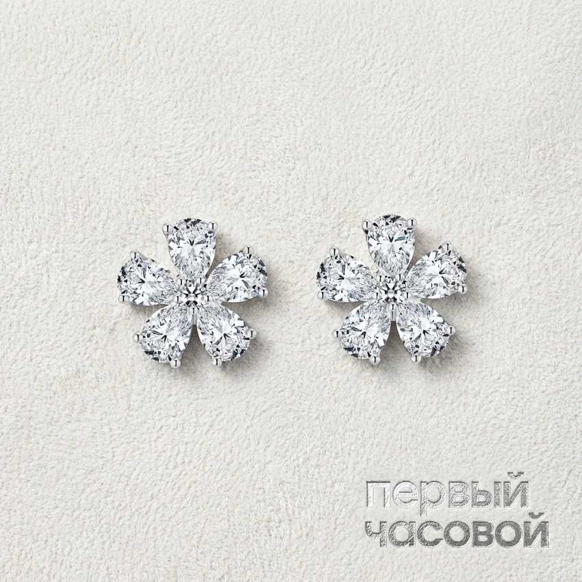 Серьги С Бриллиантами 5,11 Ct. G-H/Vs