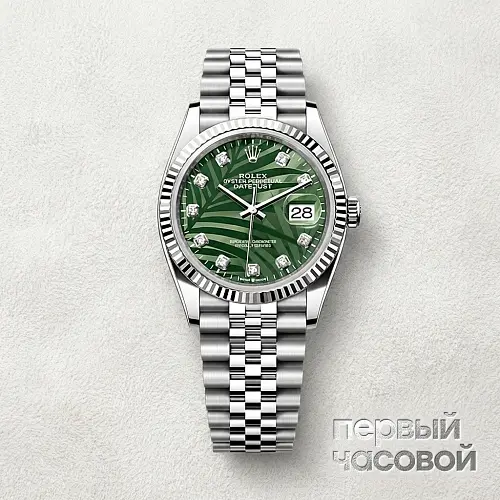 Datejust 36 mm Green Palm Motif Dial With Diamonds 2023