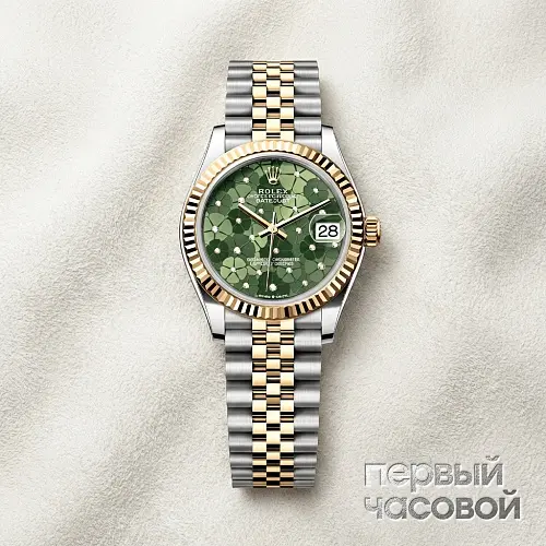 Steel and Yellow Gold Green Dial
