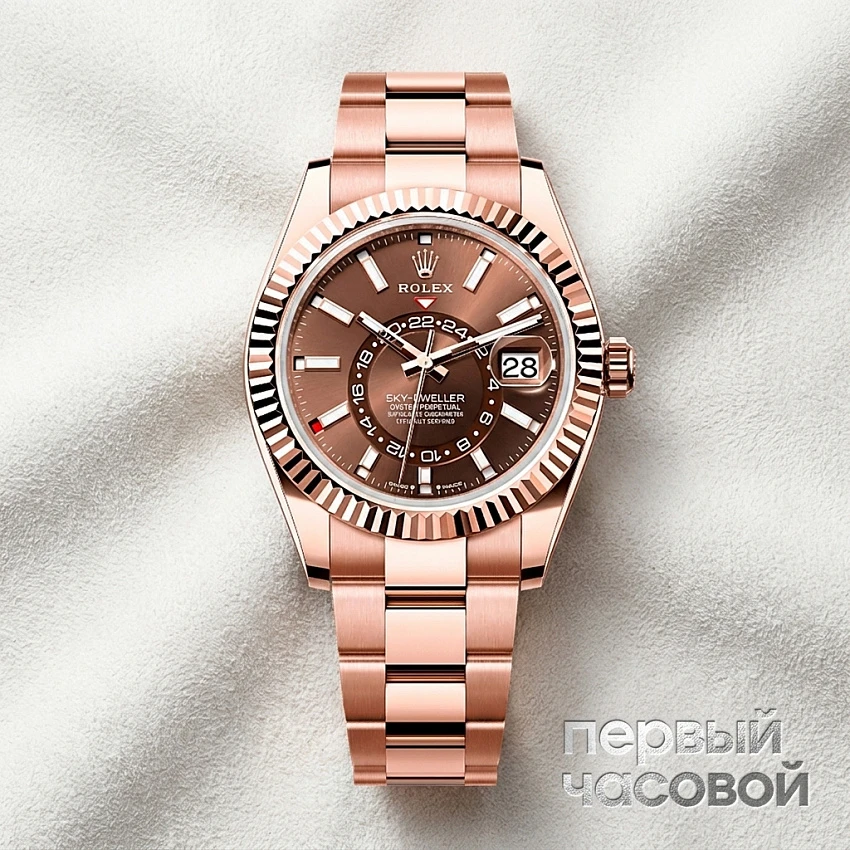 Sky-Dweller Everose Gold Chocolate Brown Dial 