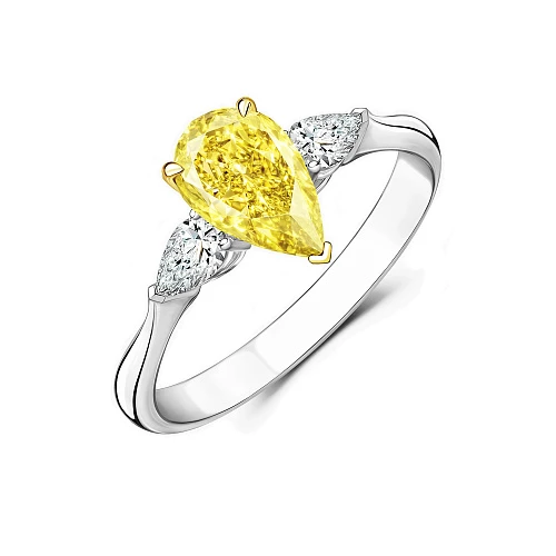 Кольцо 2,00 ct. S to T/VS1 (Pear Diamond)