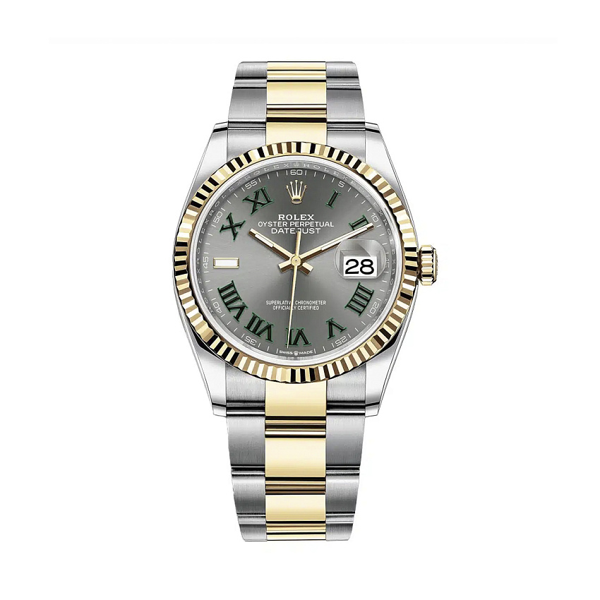 Datejust 36mm Steel & Yellow Gold Wimbledon Dial