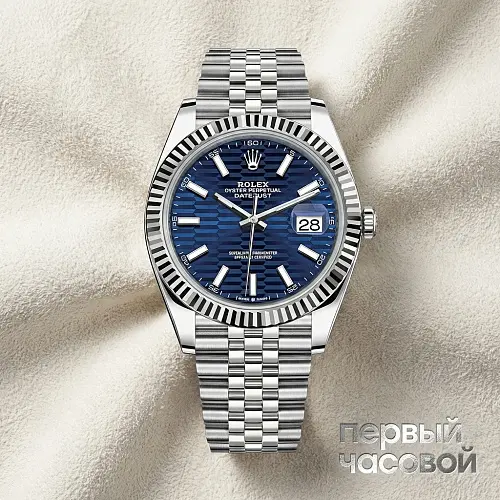 Datejust 41Mm Blue Fluted Motif