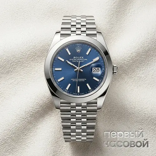 Oyster Perpetual Datejust 41 Mm Blue Sticks Jubilee